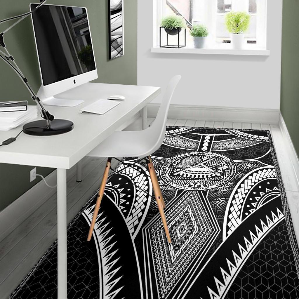 Polynesian Rugs - American Samoa Coat Of Arm With Poly Patterns-Myprintsy