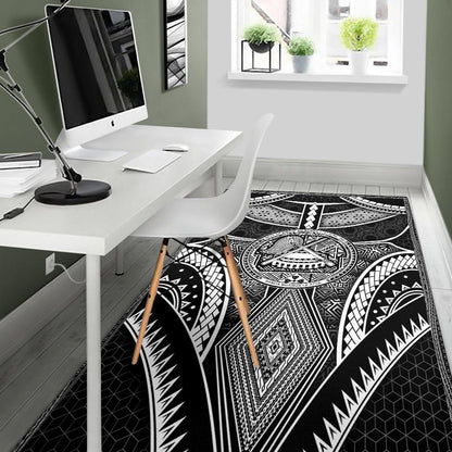 Polynesian Rugs - American Samoa Coat Of Arm With Poly Patterns-Myprintsy