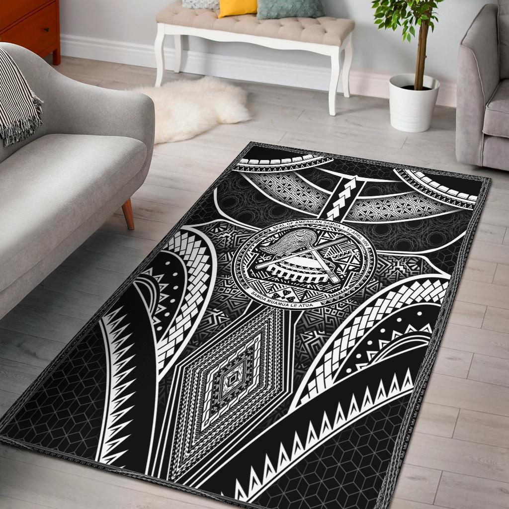 Polynesian Rugs - American Samoa Coat Of Arm With Poly Patterns-Myprintsy