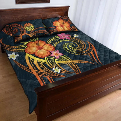Polynesian Tahiti Personalised Quilt Bed Set - Legend of Tahiti (Blue)