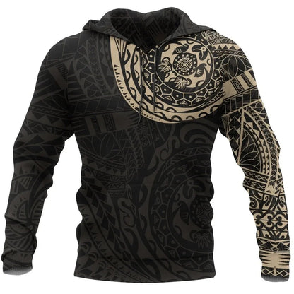 Polynesian Tattoo Style Hoodie Version 2.0-Myprintsy