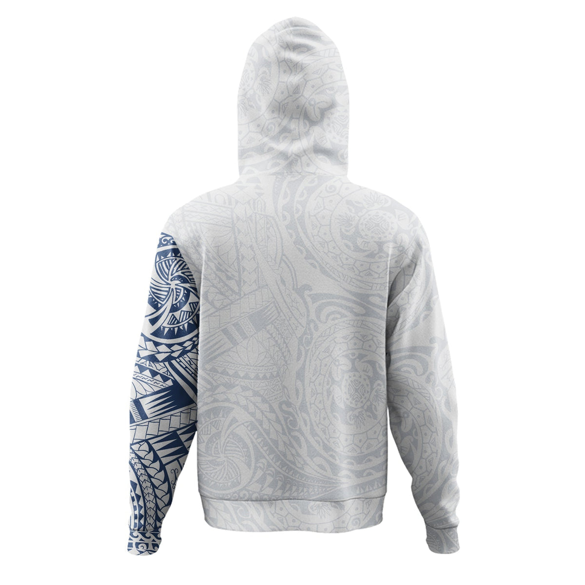 Polynesian Tattoo Style Hoodie White-Myprintsy