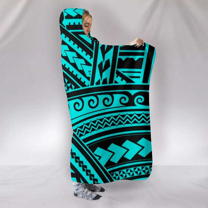Polynesian Tribal Hooded Blanket-Myprintsy