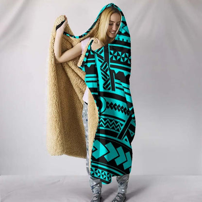 Polynesian Tribal Hooded Blanket-Myprintsy