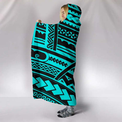 Polynesian Tribal Hooded Blanket-Myprintsy