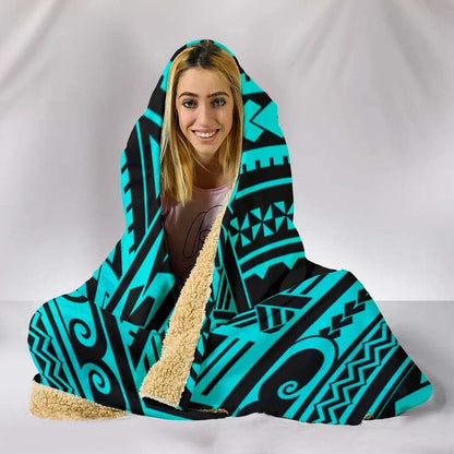 Polynesian Tribal Hooded Blanket-Myprintsy