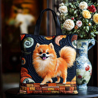 Pom Star Glow Quilted Tote Bag VTQ-Myprintsy