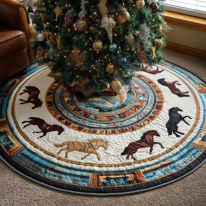 Prairie Run Christmas Quilted Tree Skirt-Myprintsy