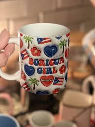 Puerto Rico Boricua Girl - Personalized Ceramic Mug-Myprintsy