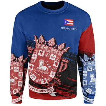 Puerto Rico Sweatshirt Coat Of Arms Pride Style-Myprintsy