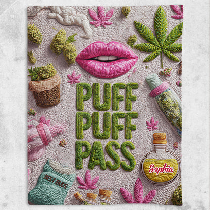 Puff Puff Pass - Personalized Blanket-Myprintsy