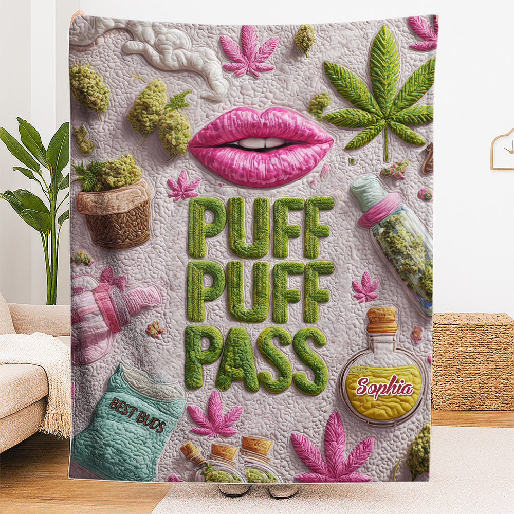 Puff Puff Pass - Personalized Blanket-Myprintsy