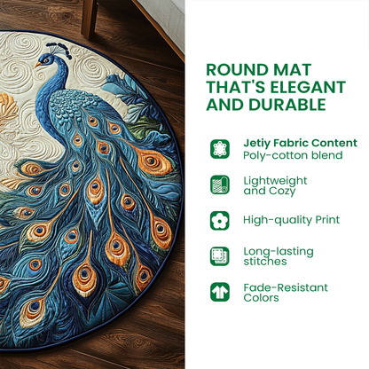Pumpkin Basket Quilted Round Mat VTQ-Myprintsy