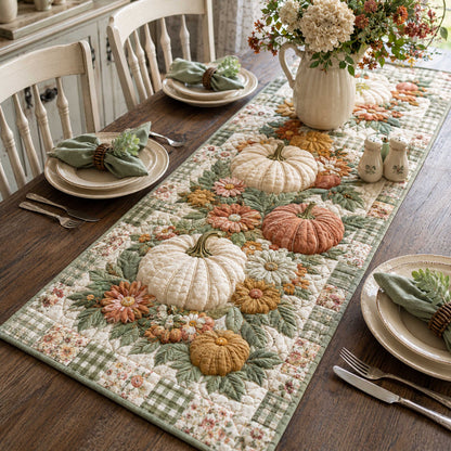 Pumpkin Garden Quilted Table Runner VTQ-Myprintsy