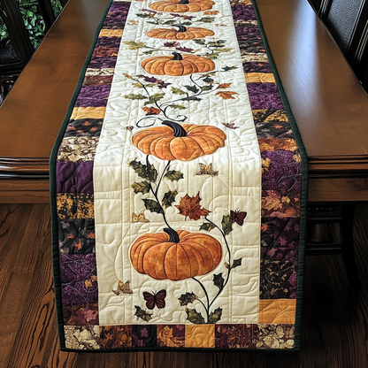 Pumpkin Glow Magic Quilted Table Runner VTQ-Myprintsy