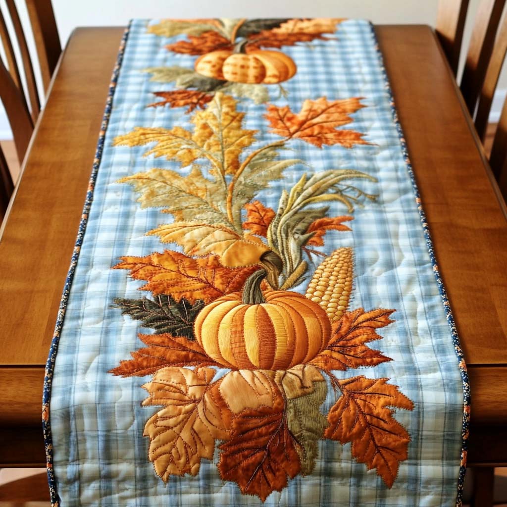 Pumpkin Patch Parade Quilted Table Runner VTQ-Myprintsy