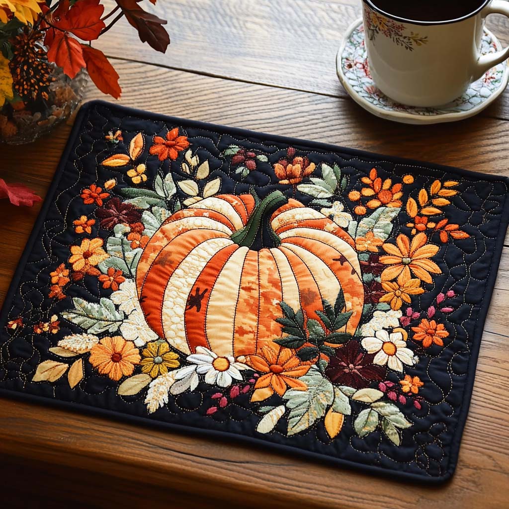 Pumpkin Patchwork Quilted Placemat VTQ-Myprintsy