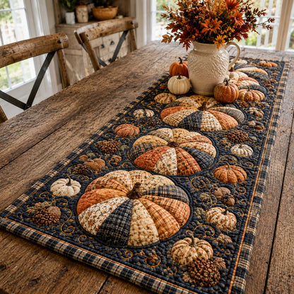 Pumpkin Patchwork Quilted Table Runner VTQ-Myprintsy