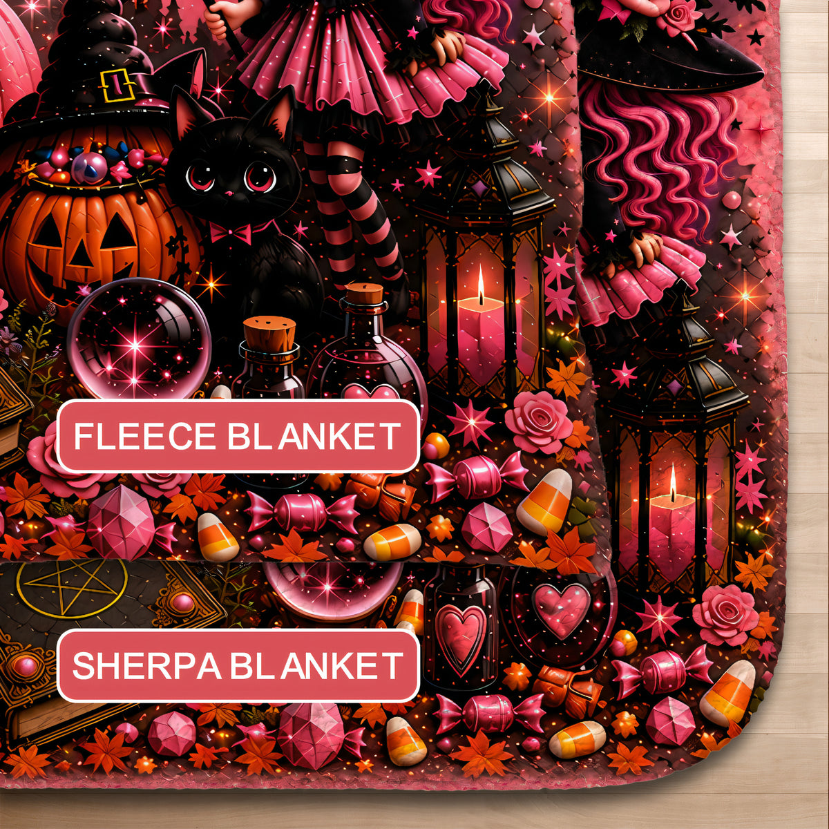 Pumpkin Queen - Personalized Pink Halloween Blanket - Gift For Halloween-Myprintsy