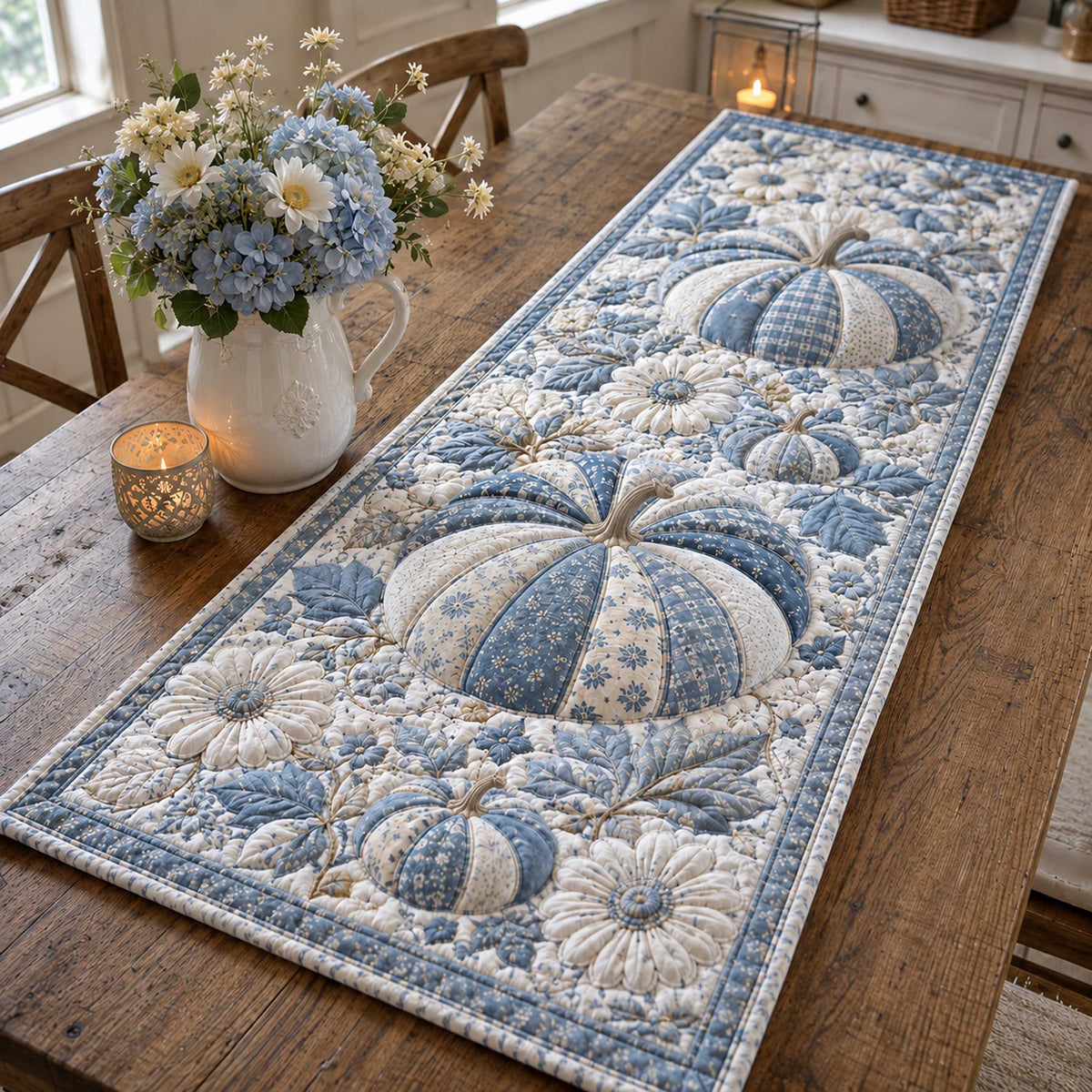 Pumpkin Season Quilted Table Runner VTQ-Myprintsy