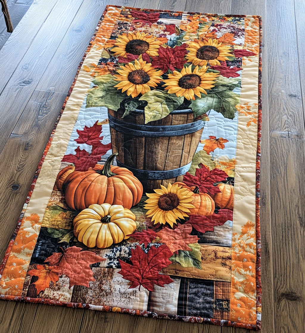 Pumpkin Spice Dreams Quilted Table Runner VTQ-Myprintsy