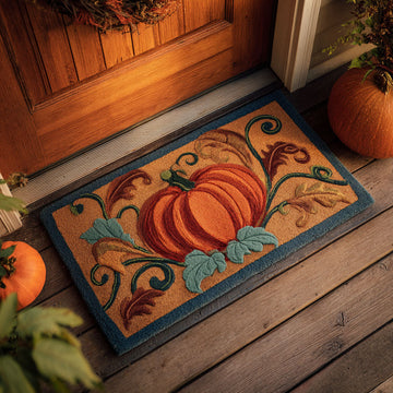 Pumpkin Vibe Doormat VTQ-Myprintsy