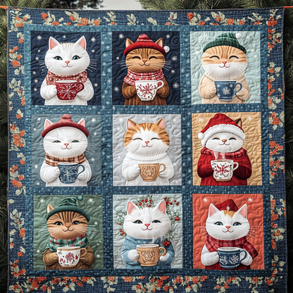 Purrfectly Cozy Cats Quilted Blanket VTQ-Myprintsy