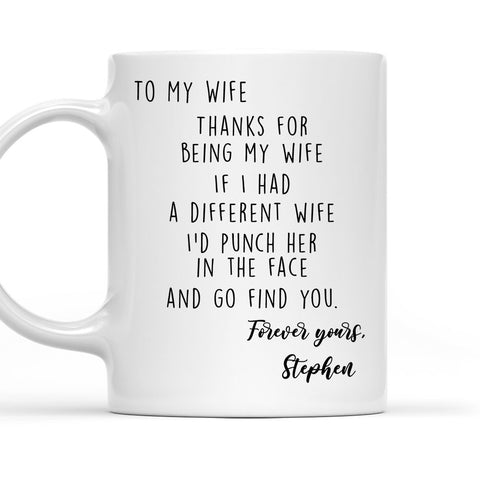 Thank You For Being My Wife - Personalized Coffee Mug