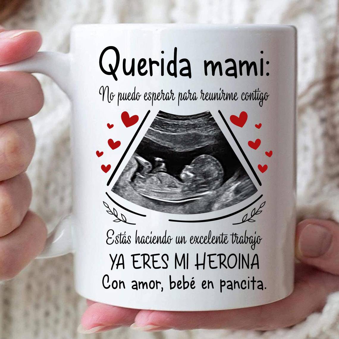 Querida Mami - Personalized Sonogram Spanish Mug-Myprintsy