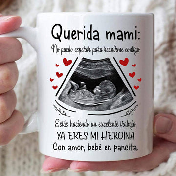 Querida Mami - Personalized Sonogram Spanish Mug-Myprintsy