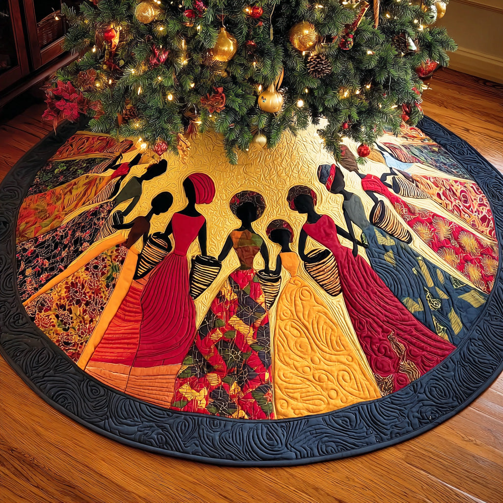 Radiant Grace Christmas Quilted Tree Skirt TD-Myprintsy