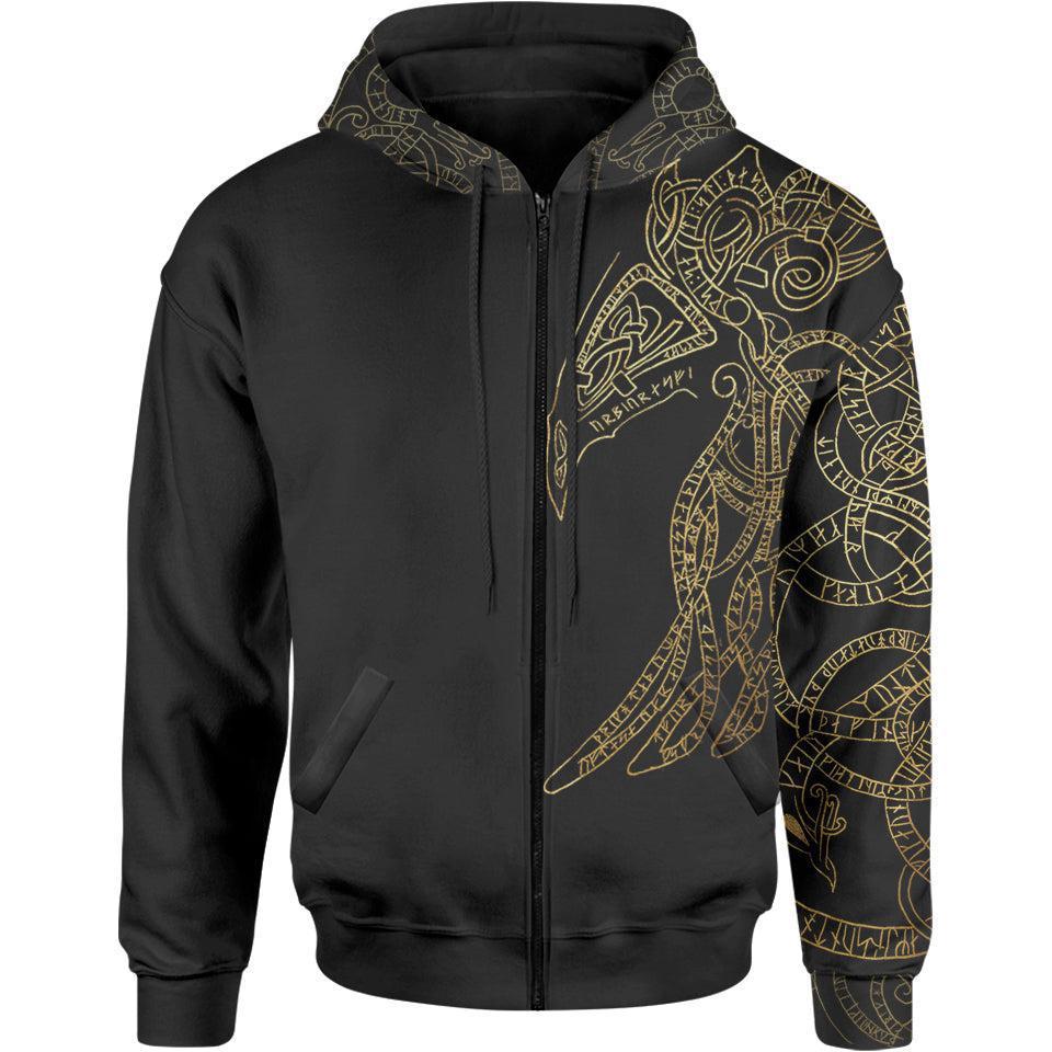 Raven God Zip Hoodie