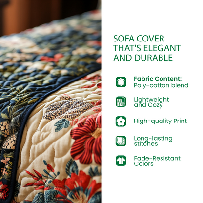 Reading in the Snow Quilted Sofa Cover VTQ-Myprintsy