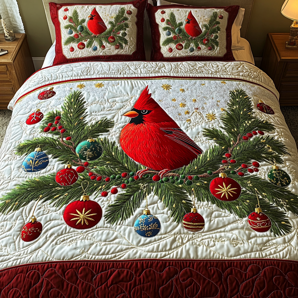 Red Splendor -Piece Quilted Bedding Set VH VTQ-Myprintsy