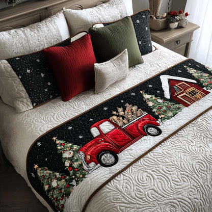 Red Truck Quilted Bed Runner VTQ-Myprintsy
