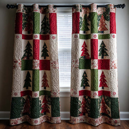 Red and White Quilted Curtains VTQ-Myprintsy