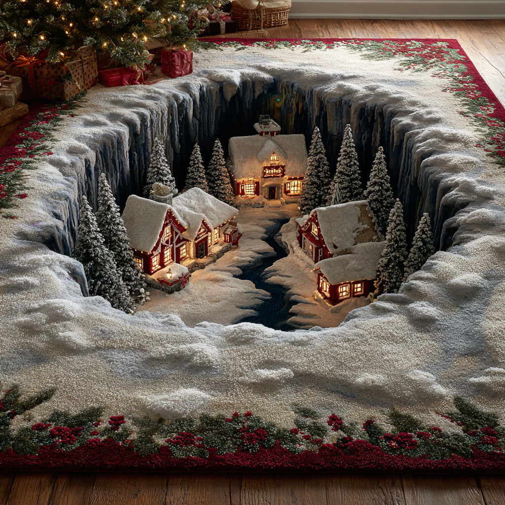 Redwood Christmas Village Area Rug VTQ-Myprintsy