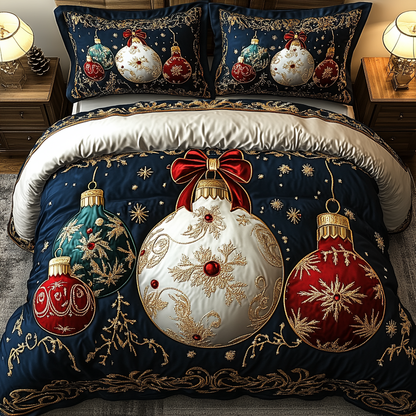 Regal Holiday Ornament -Piece Quilted Bedding Set VTQ-Myprintsy