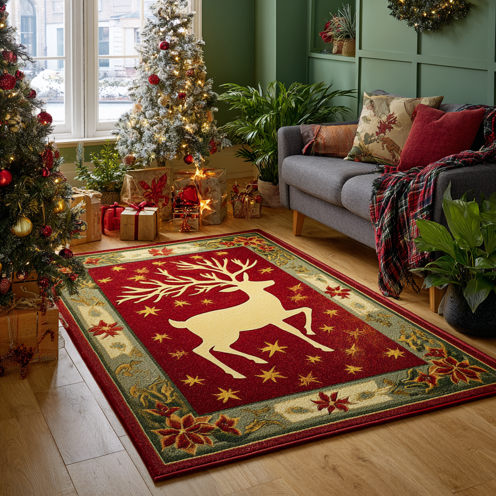 Reindeer Light Area Rug VTQ-Myprintsy