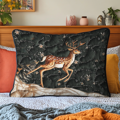 Reindeer Run Quilted Bedding Pillow Case VH VTQ-Myprintsy