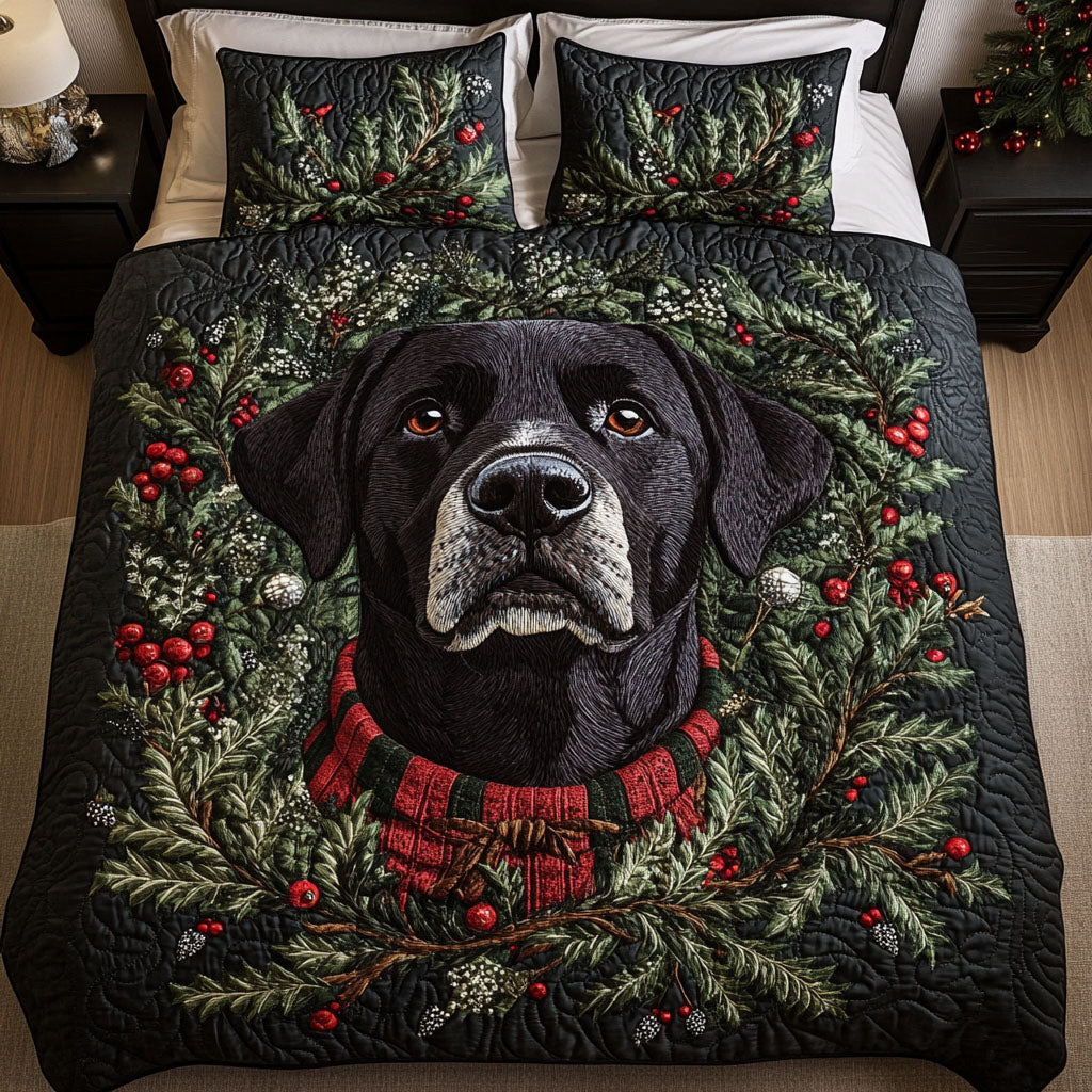 Retriever Frosted Friend -Piece Quilted Bedding Set VTQ-Myprintsy