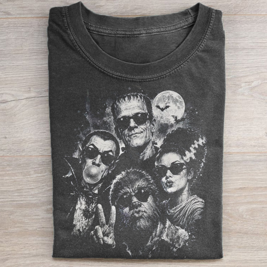 Retro Halloween Monster Selfie - Personalized Shirt-Myprintsy