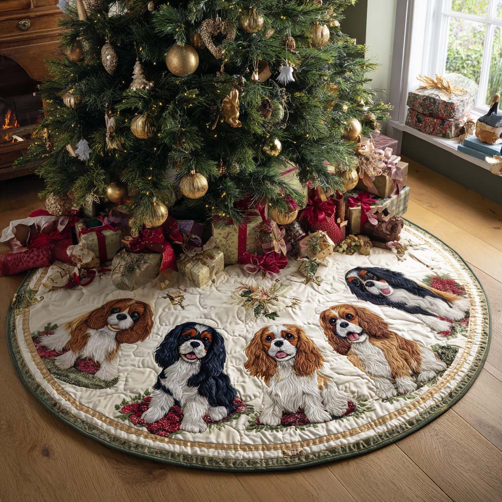 Royal Christmas Quilted Christmas Tree Skirt VTQ-Myprintsy