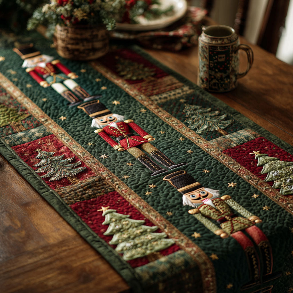 Royal Poinsettia Quilted Table Runner VTQ-Myprintsy