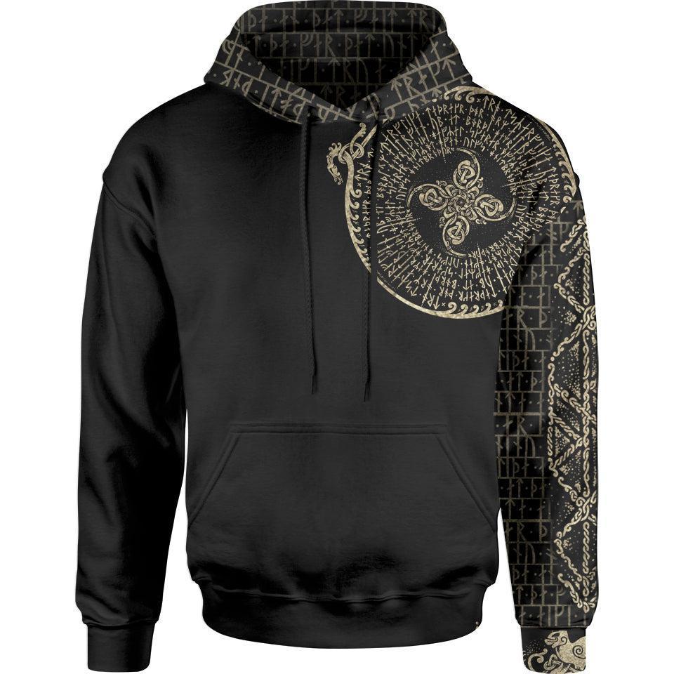 Runes Of Thor Zip Hoodie - Stone Edition
