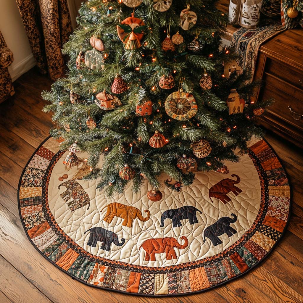 Rustic Charm Christmas Quilted Tree Skirt VTQ-Myprintsy