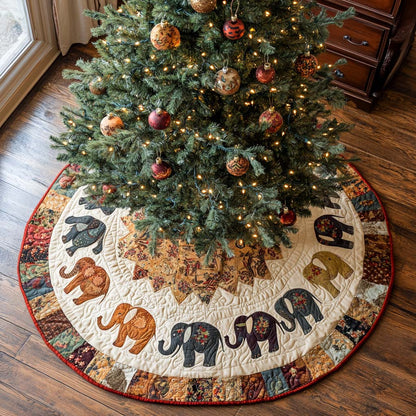 Rustic Charm Christmas Quilted Tree Skirt-Myprintsy