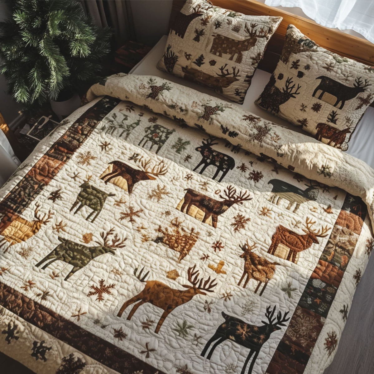 Rustic Haven -Piece Quilted Bedding Set VTQ-Myprintsy