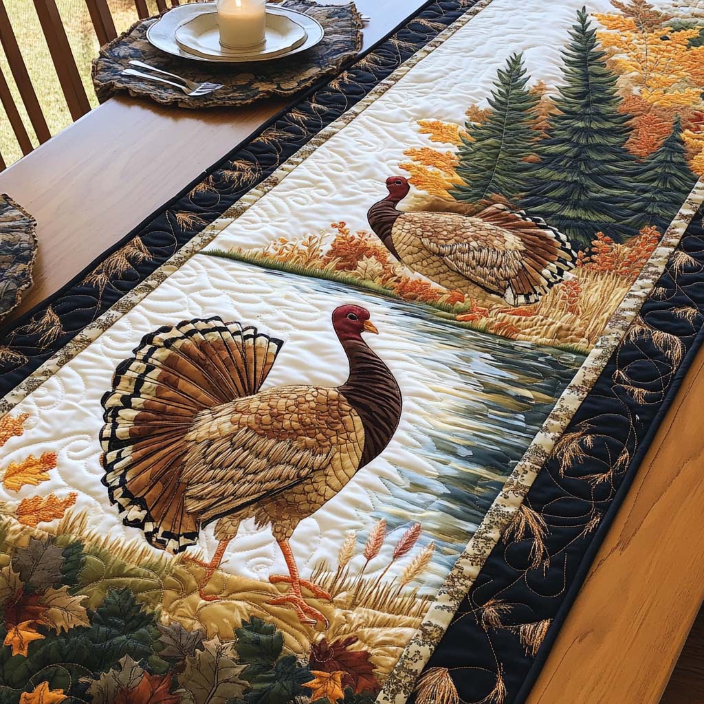 Rustic Turkey Quilted Table Runner VTQ-Myprintsy