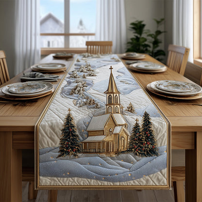 Rustic Winter Blessing Quilted Table Runner VTQ-Myprintsy